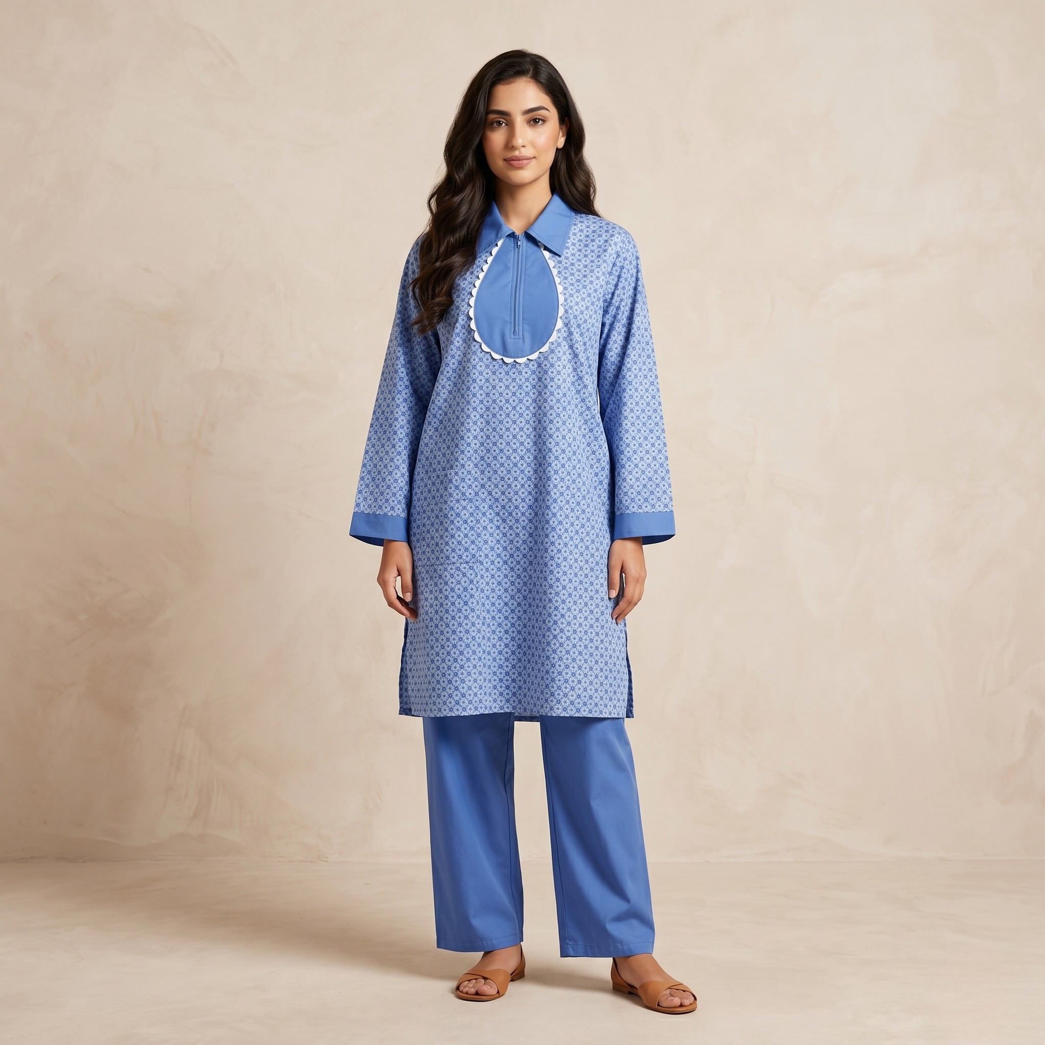 Printed Khaddama 2Pcs L/S Jumbo 002