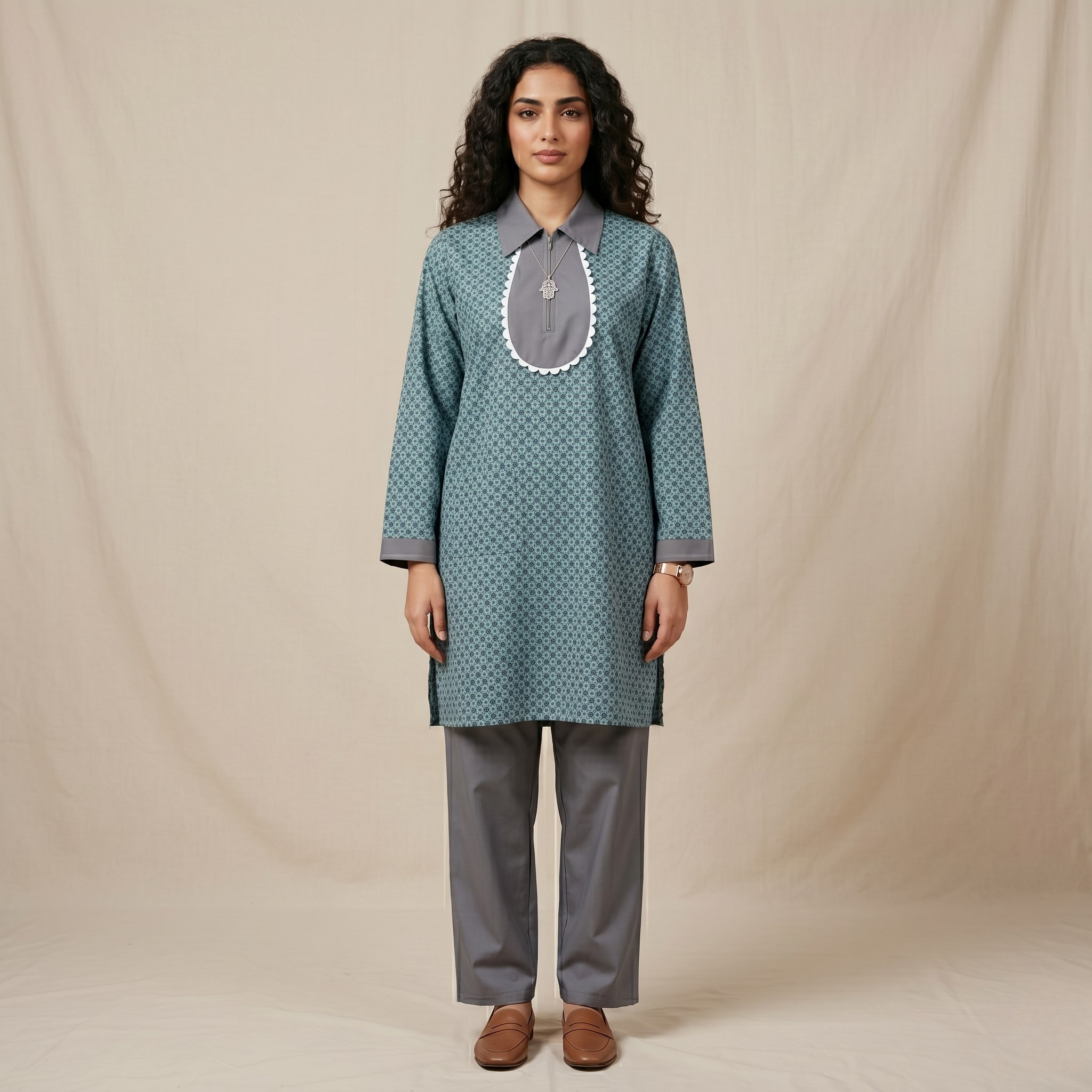 Printed Khaddama 2Pcs L/S Jumbo 002
