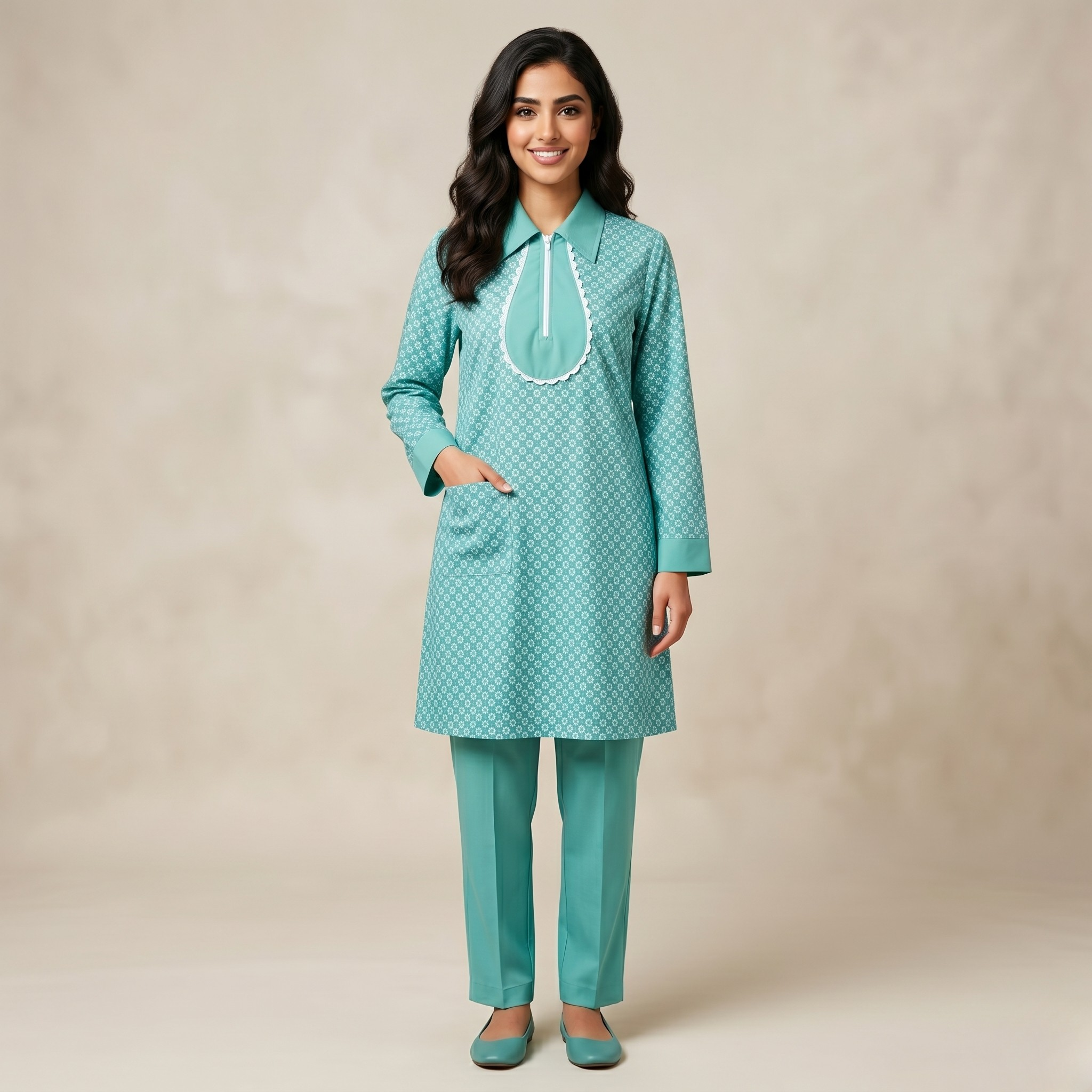 Printed Khaddama 2Pcs L/S Jumbo 002