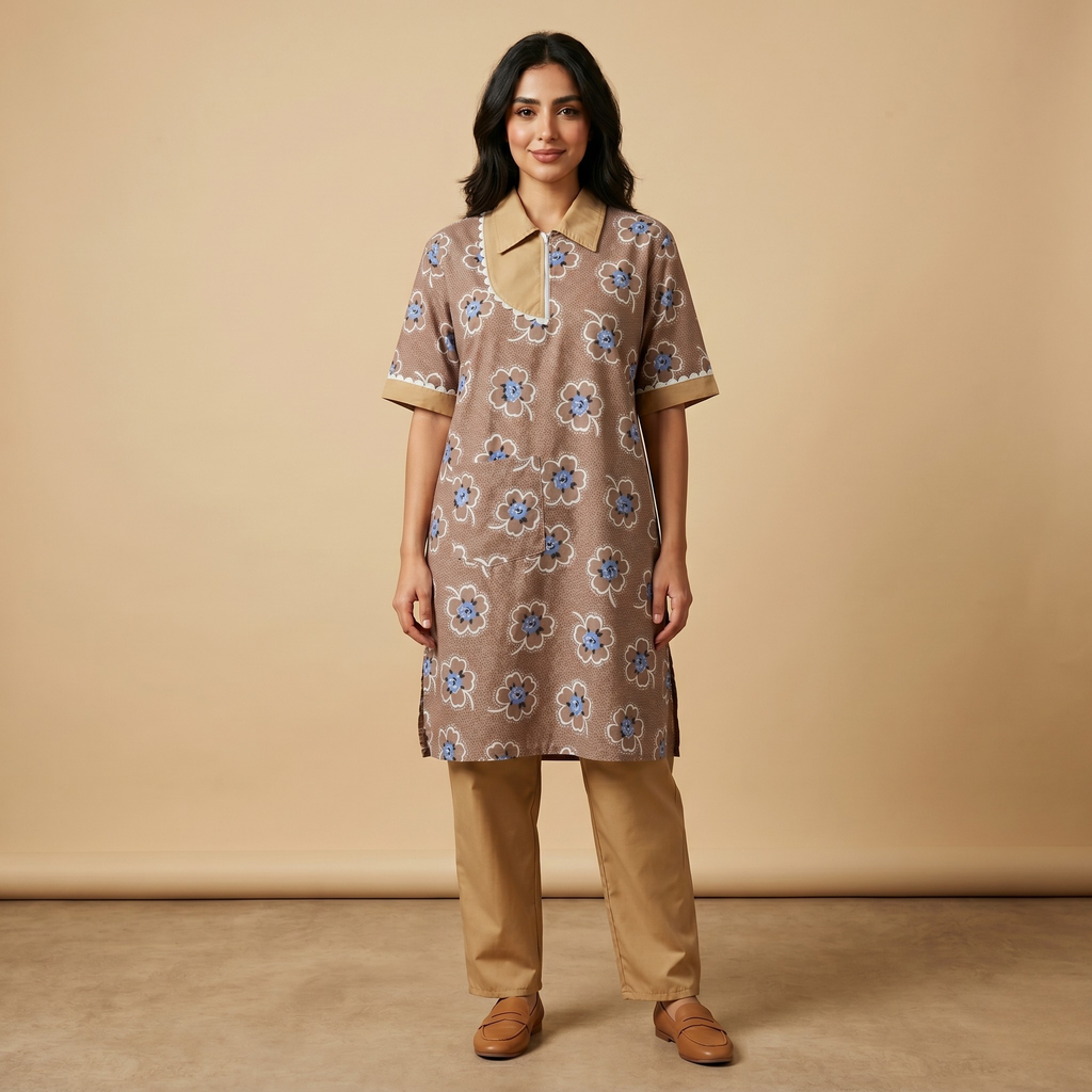 Printed Khaddama 2Pcs L/S Jumbo 005
