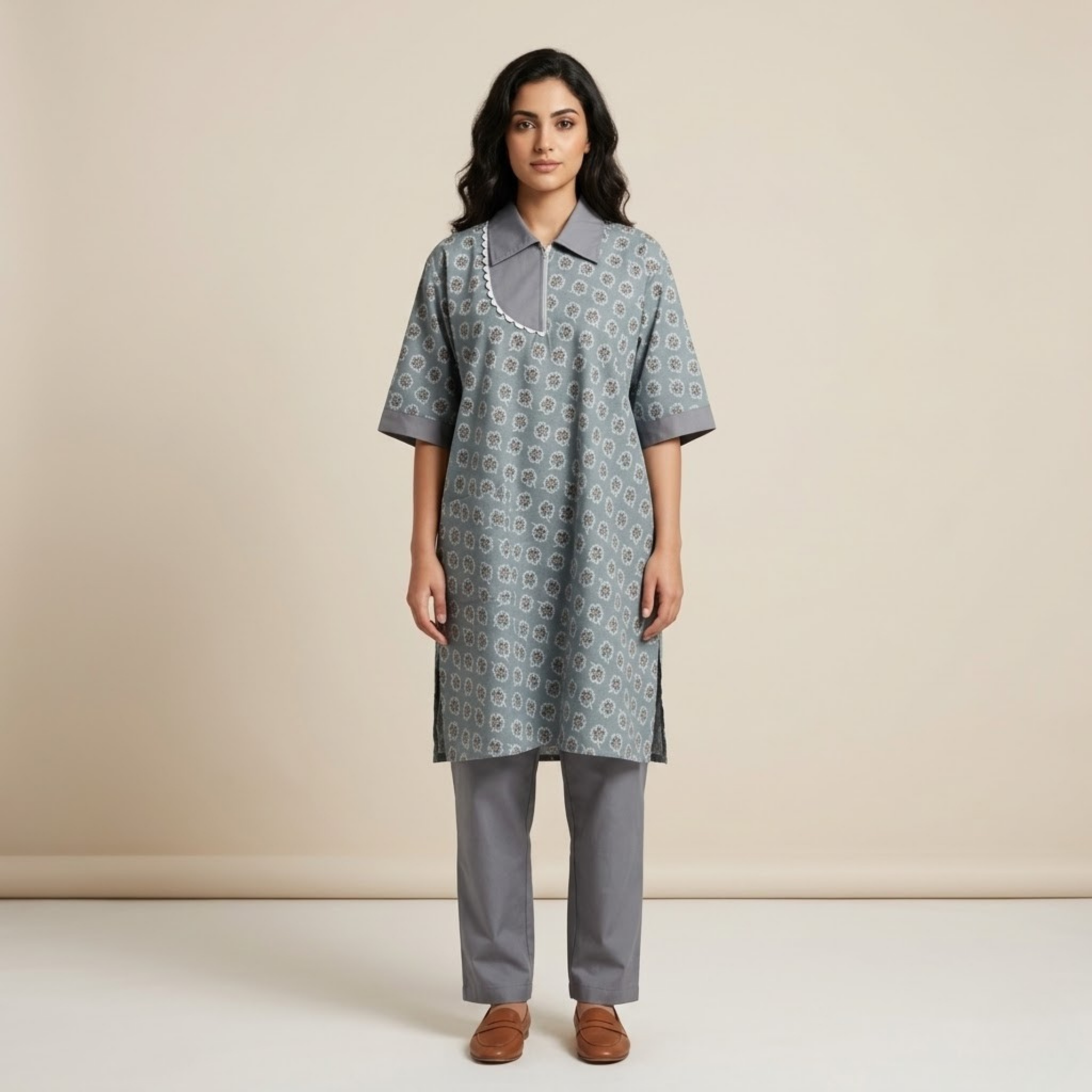 Printed Khaddama 2Pcs L/S Jumbo 005