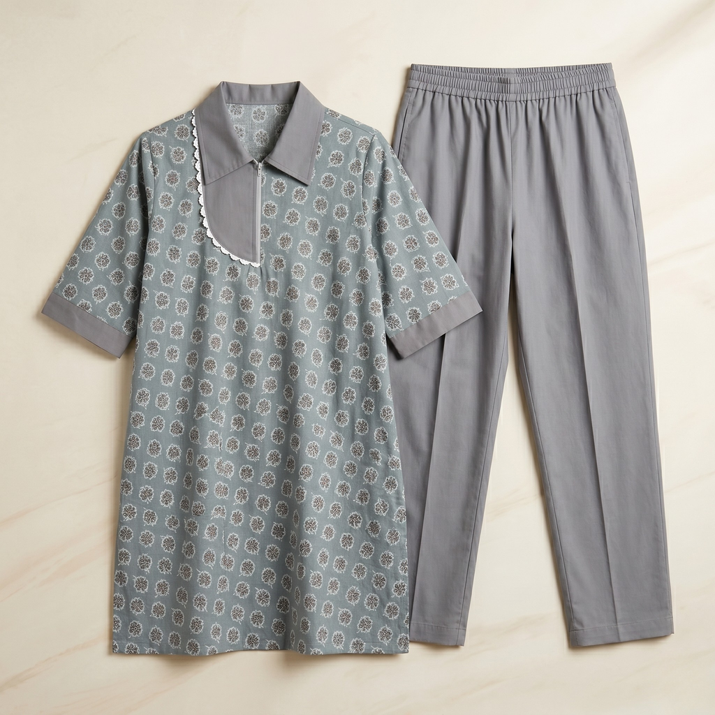 Printed Khaddama 2Pcs L/S Jumbo 005