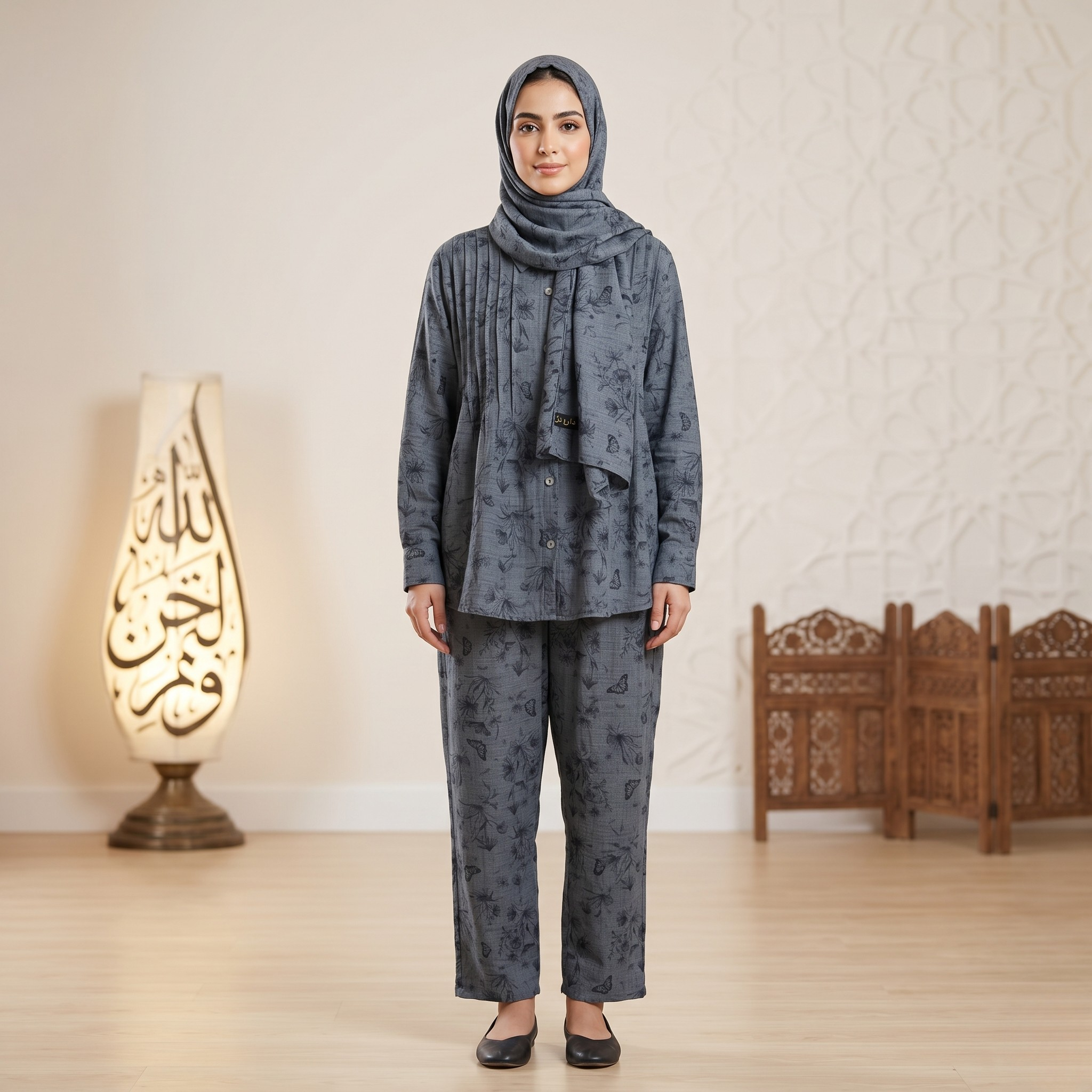 Womens Pajamas 3pc Shella Set AP169