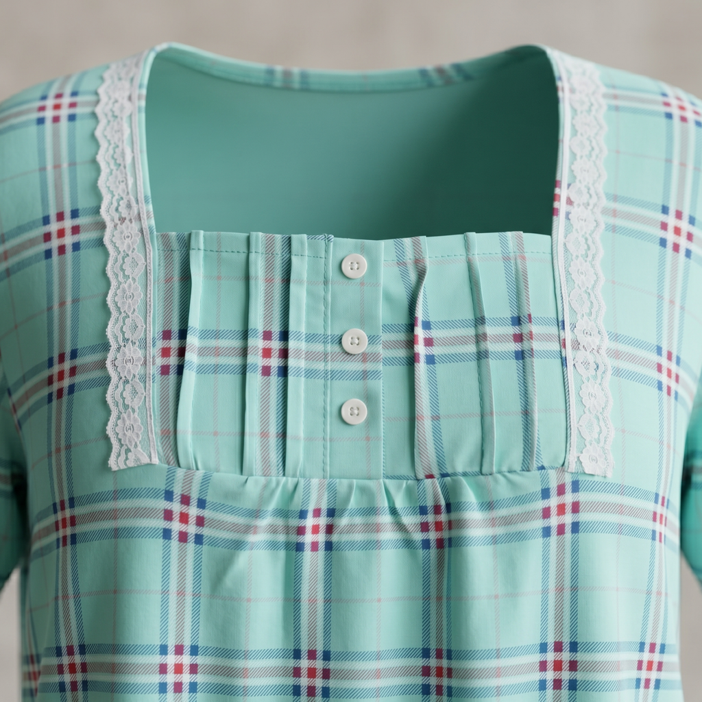Checks Green Womens Middi
