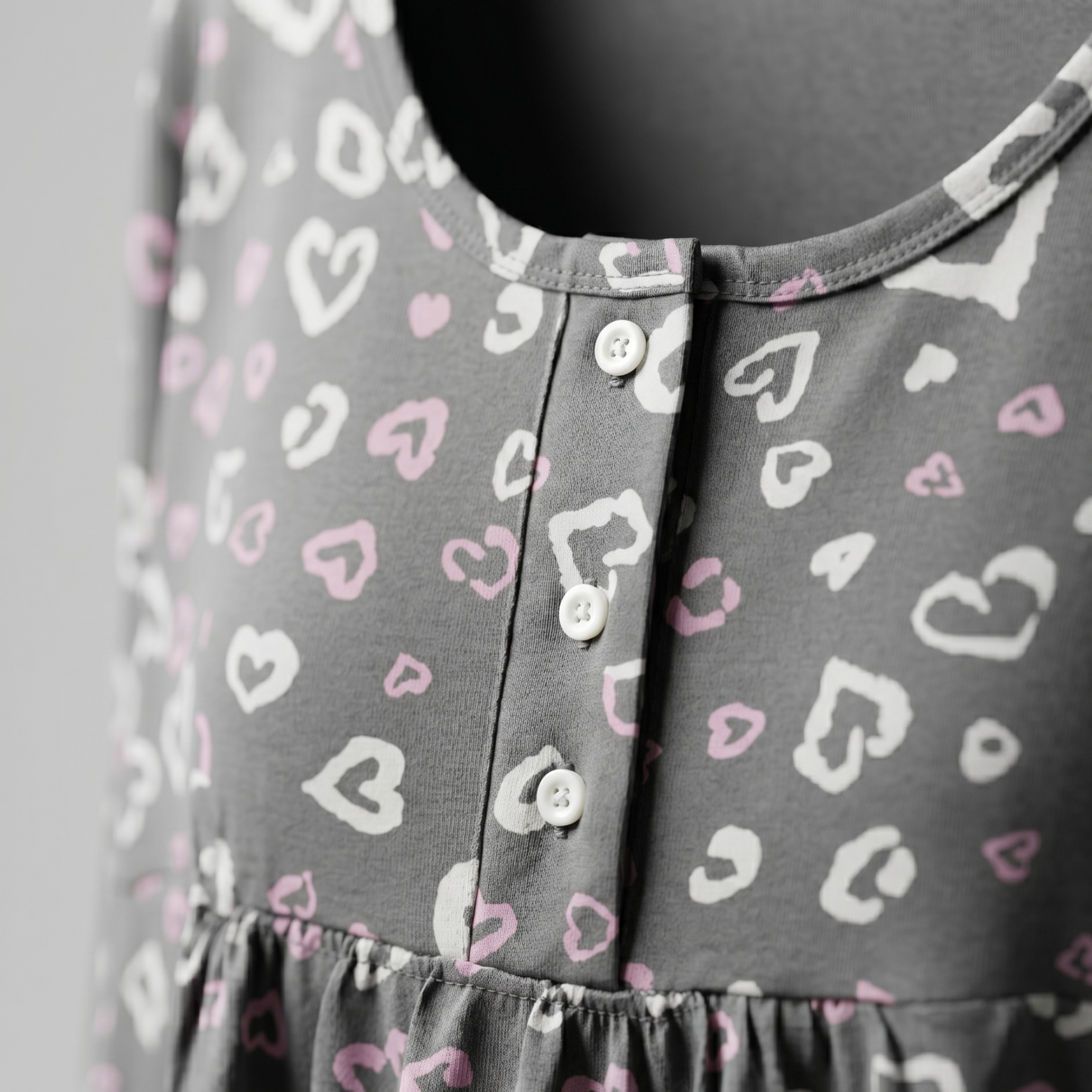 Hearts Grey Womens Middi