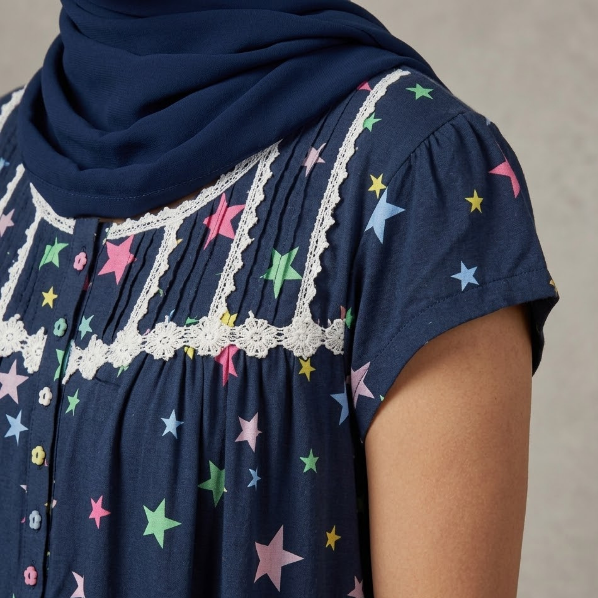 Stars DarkBlue Womens Midi
