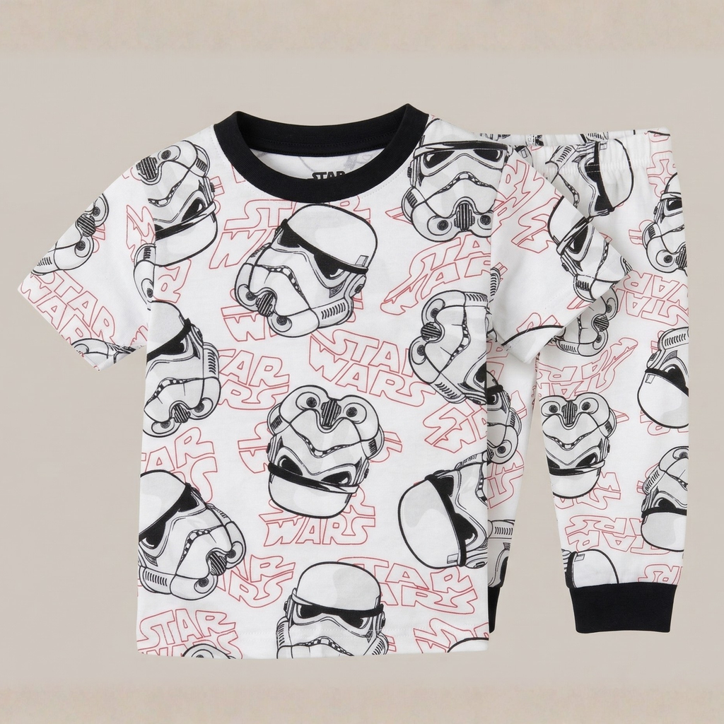 Star Wars White Kids H/S Pajamas