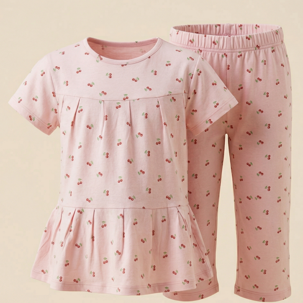 Girls Pajamas (w/Shorts) Sweet Cherries