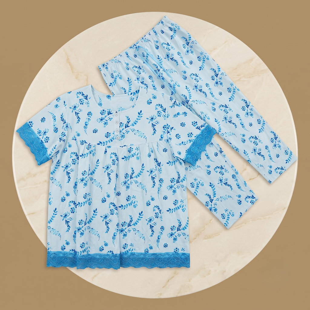 Womens Cotton Pyjama Set LS-108/J-37