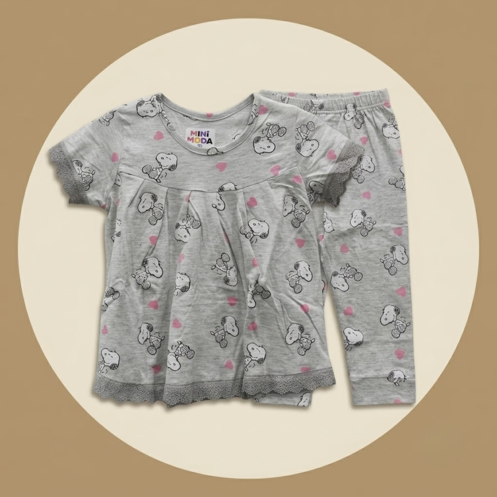Snoopy Hearts Girls H/S Pajamas