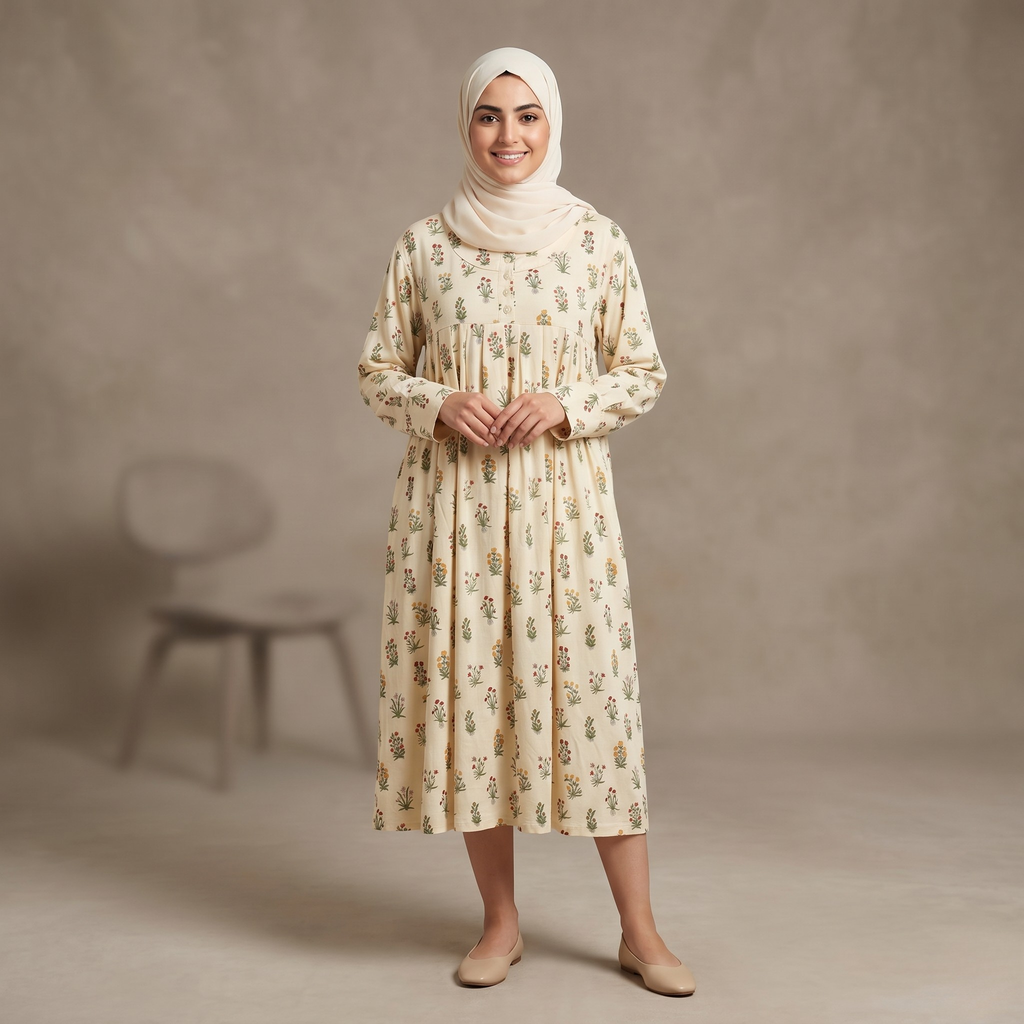 Womens L/S Midi Dress LM-147/J-26