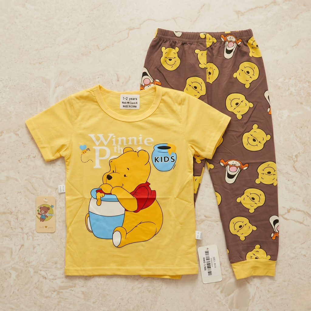 Winnie Honey Kids بيجامات صيفية بأكمام قصيرة