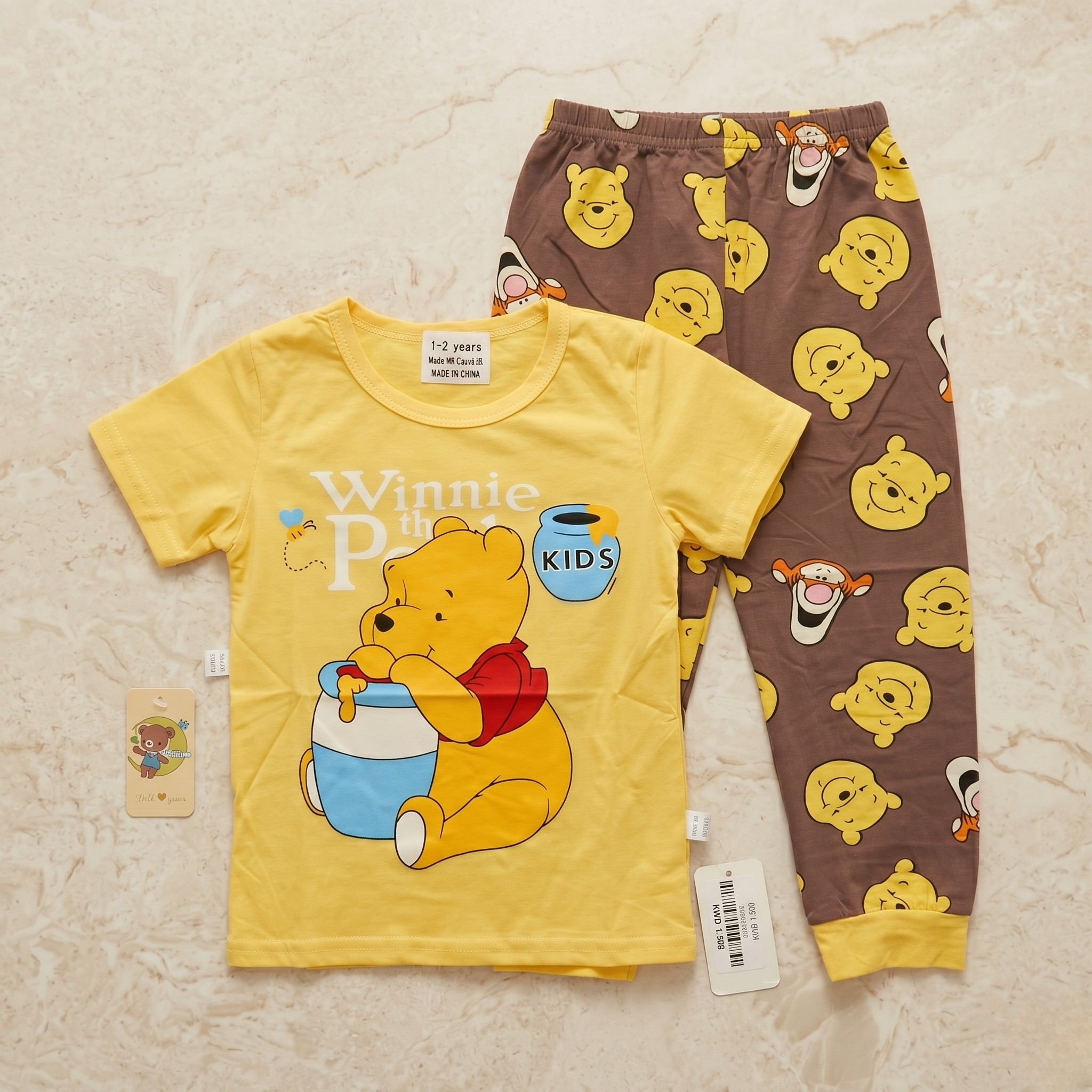Winnie Honey Kids بيجامات صيفية بأكمام قصيرة