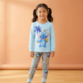 Stitch Tree Blue  L\S Pajamas