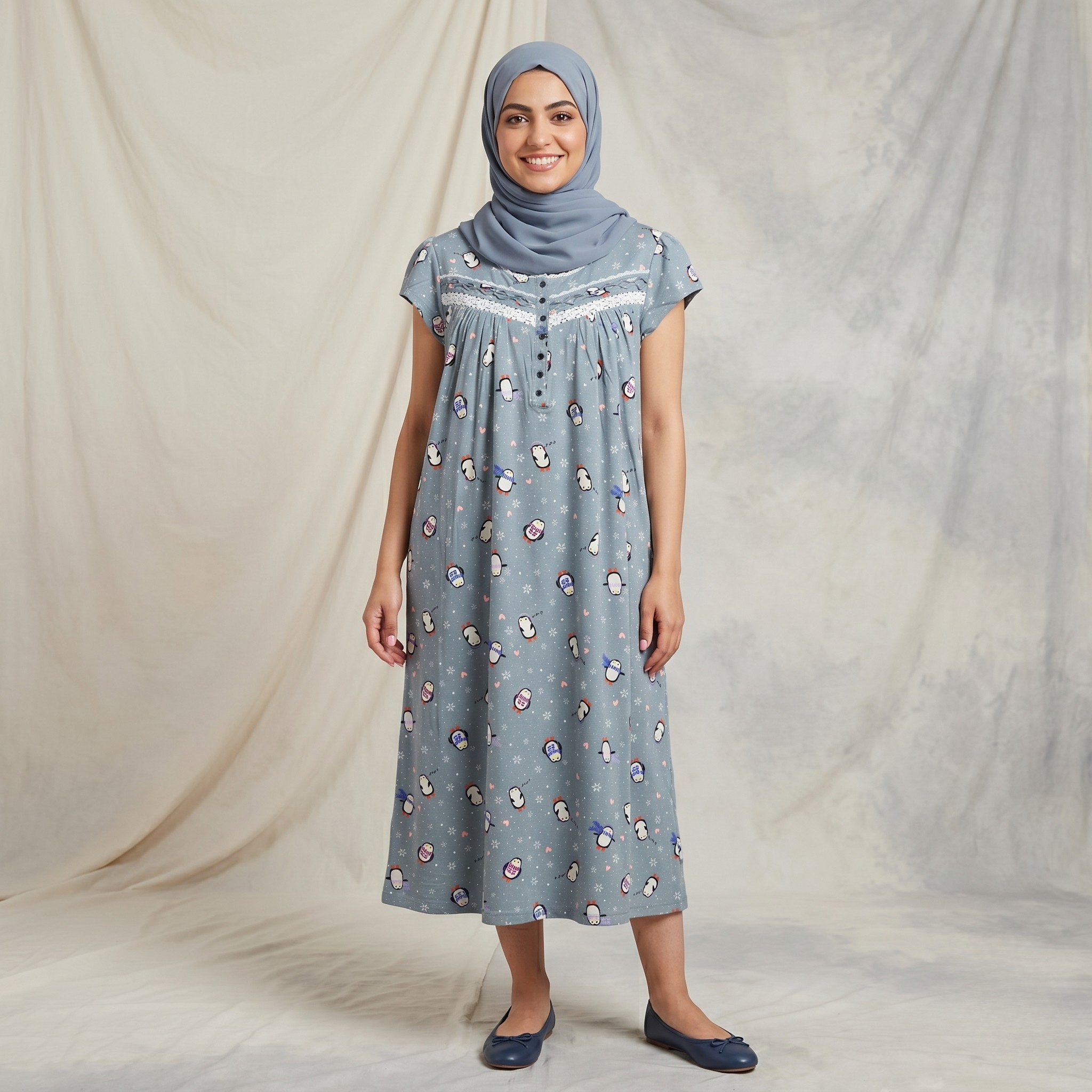 Winter Penguins Womens Midi