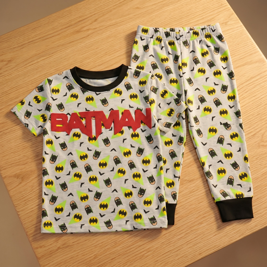 Batman Faces Kids H/S Pajamas