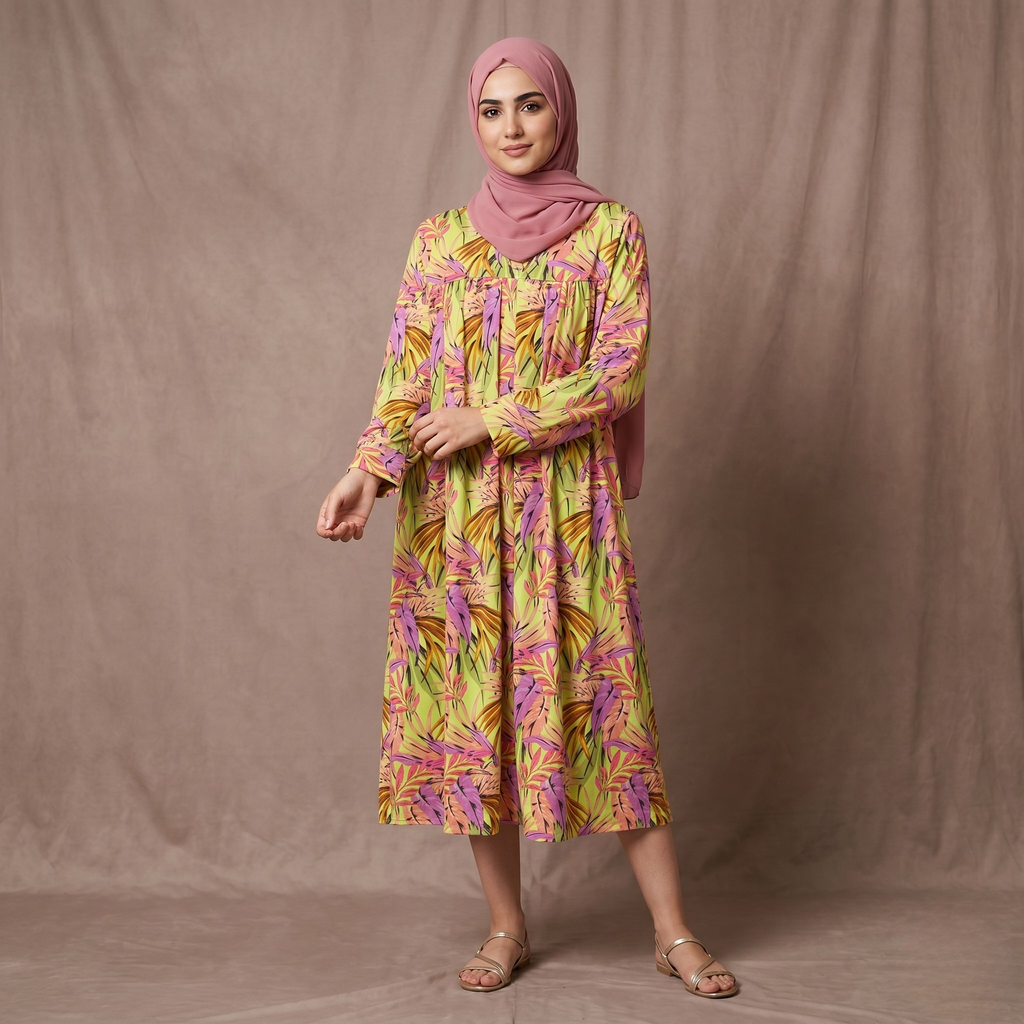 Womens L/S Midi Dress LM-188/51
