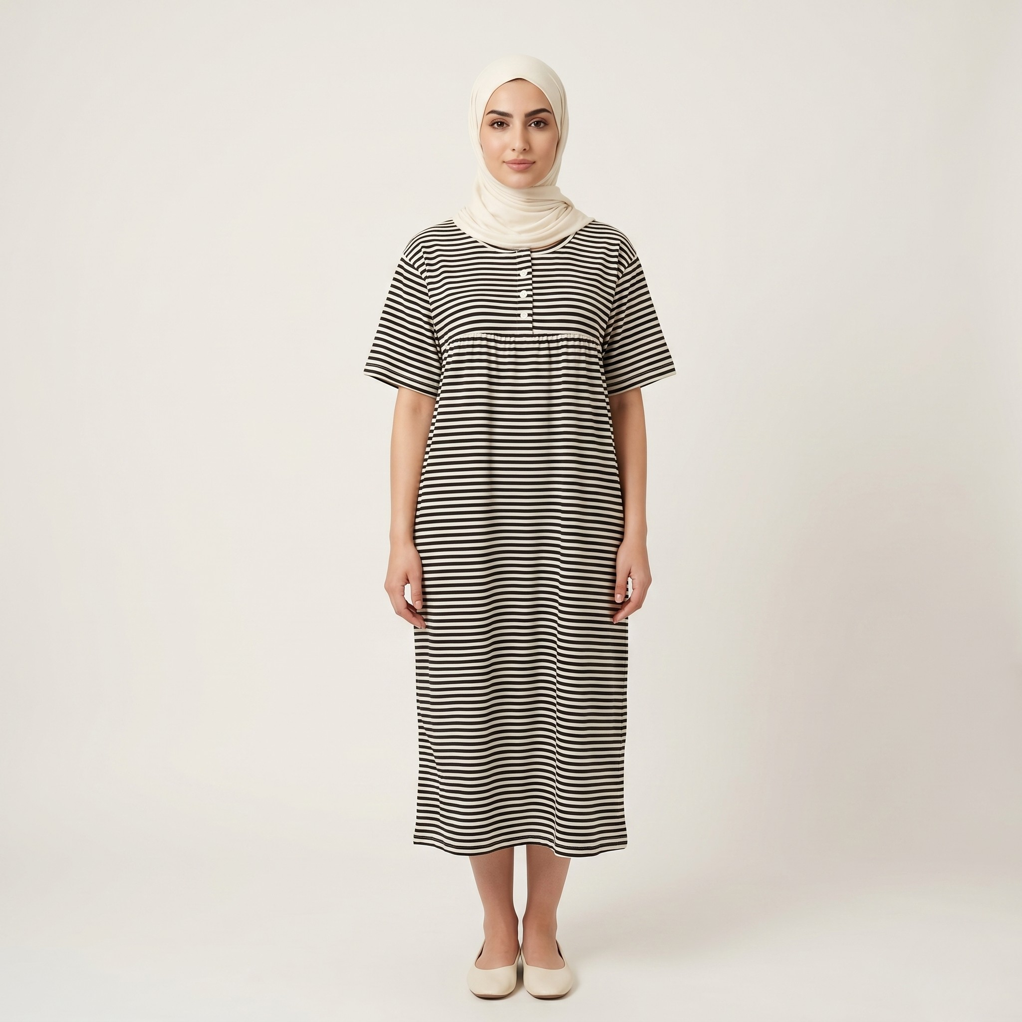 Black Lines Womens Middi