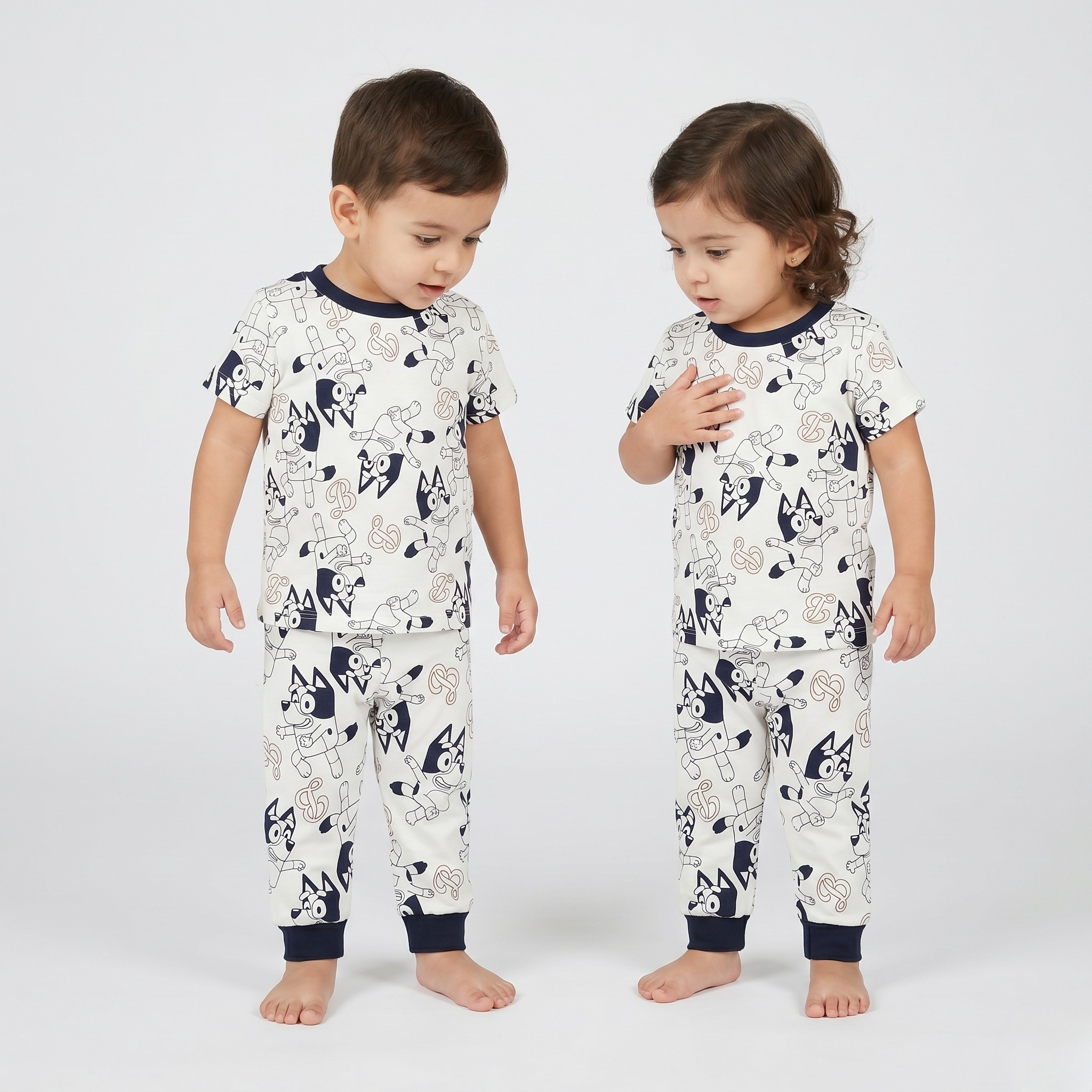 Bluey White H/S Pajamas