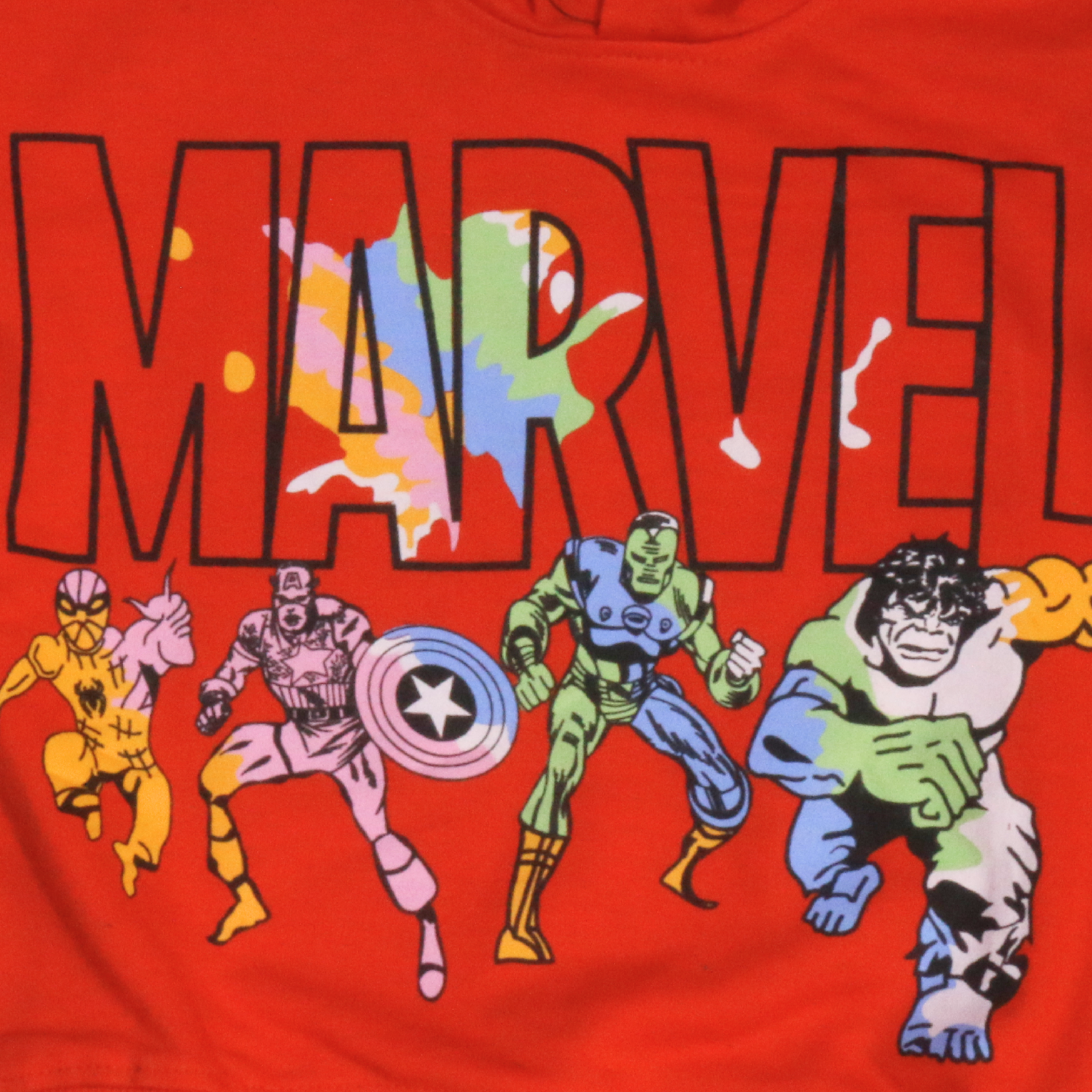 بيجامة بقبعة وأكمام طويلة بتصميم Marvel Avengers (للأولاد)