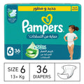 Diapers Rash Protection | Mega Pack | Size 6 | Weight 13+ Kg-36 Diapers