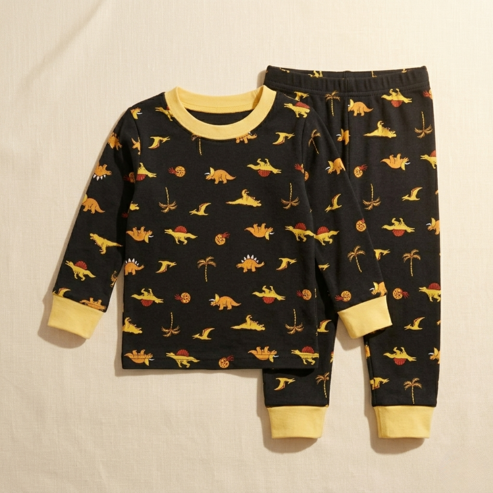 Dinoverse Black Kids L/S Pajamas