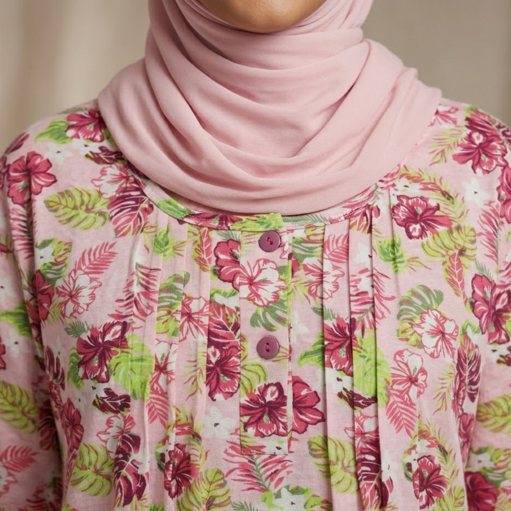 Garden Pink Womens Middi