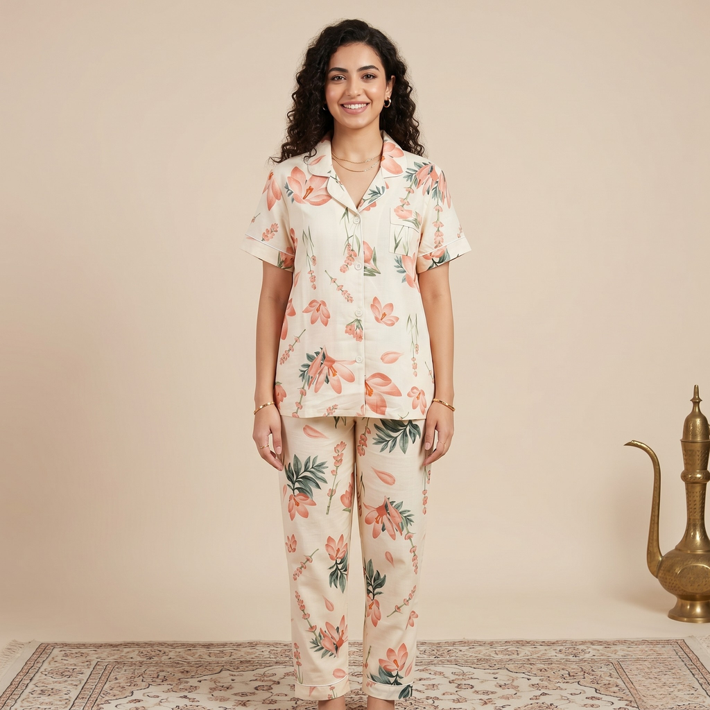 طقم بيجامة نسائي قطني 707334
