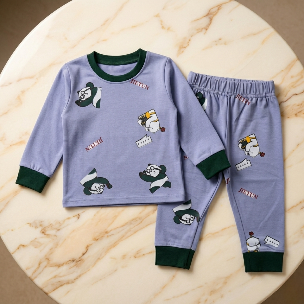 Jietun Panda Kids L/S Pajamas