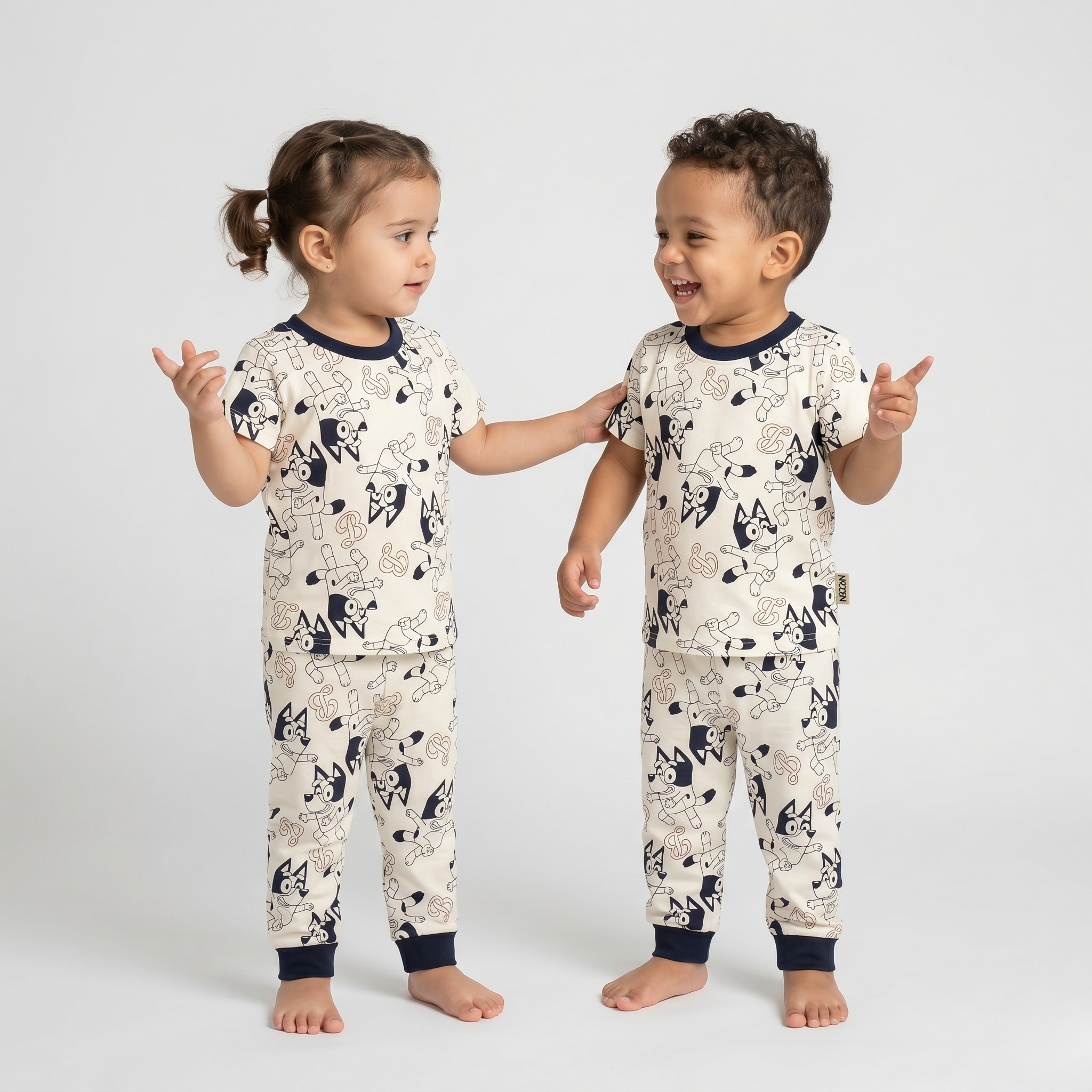 Bluey White H/S Pajamas