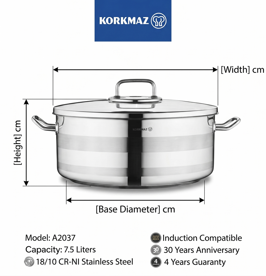 Stainless Steel Pot 7.5L A2037