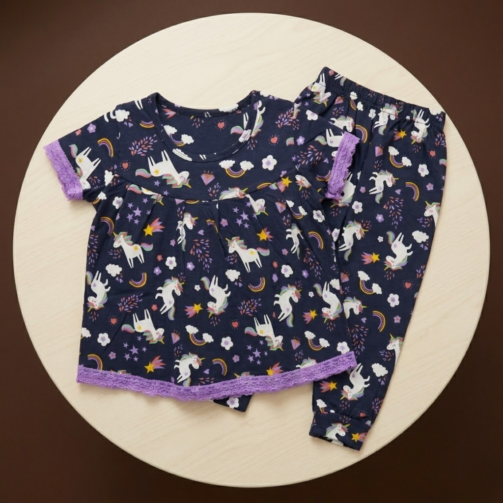 Rainbow Unicorn Girls H/S Pajamas