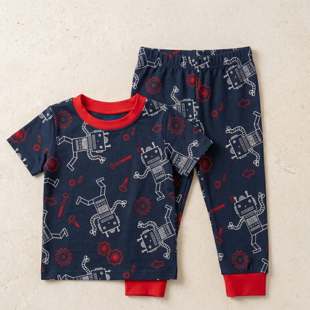 Robot print H/S Pajamas