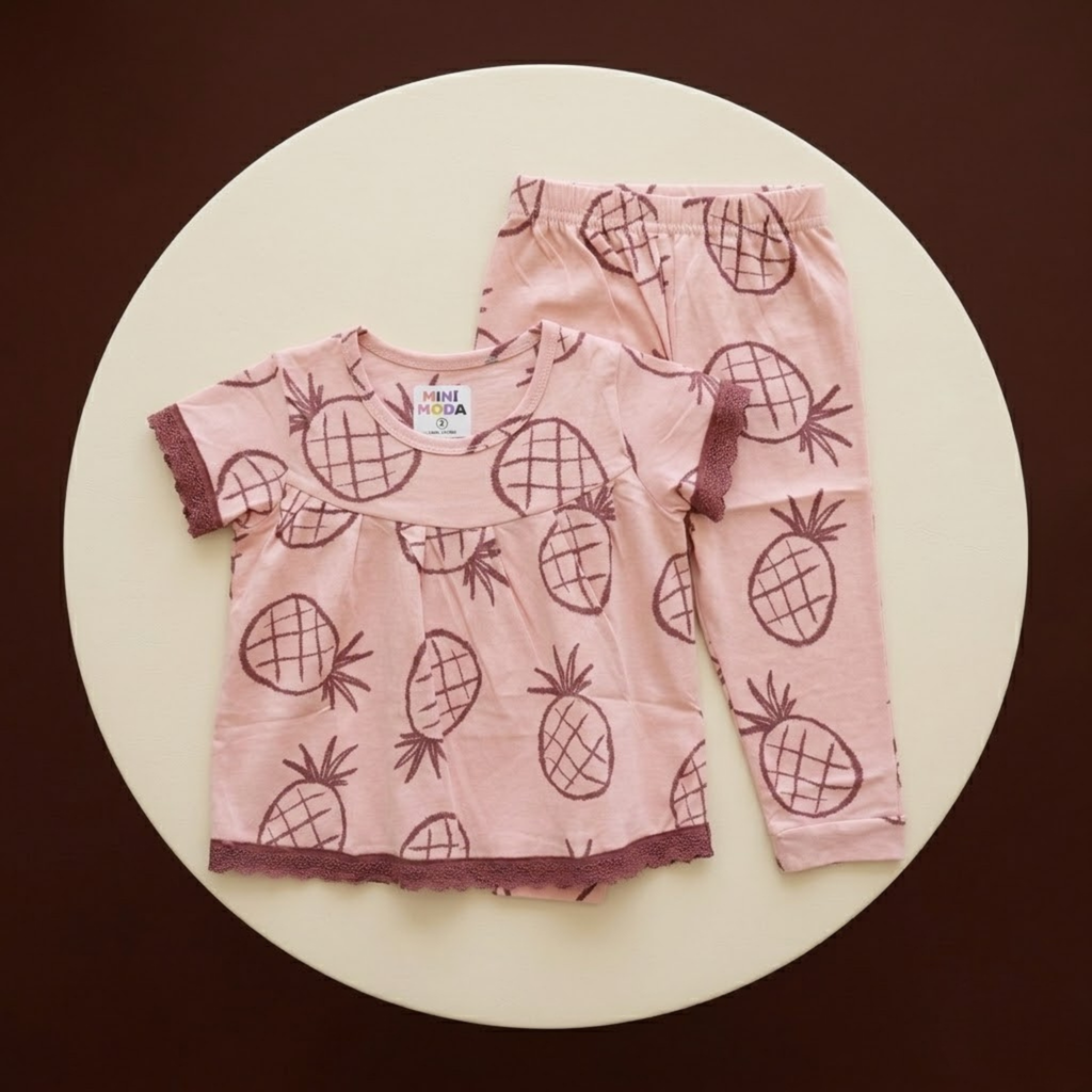 Pineapple Pink Girls H/S Pajamas