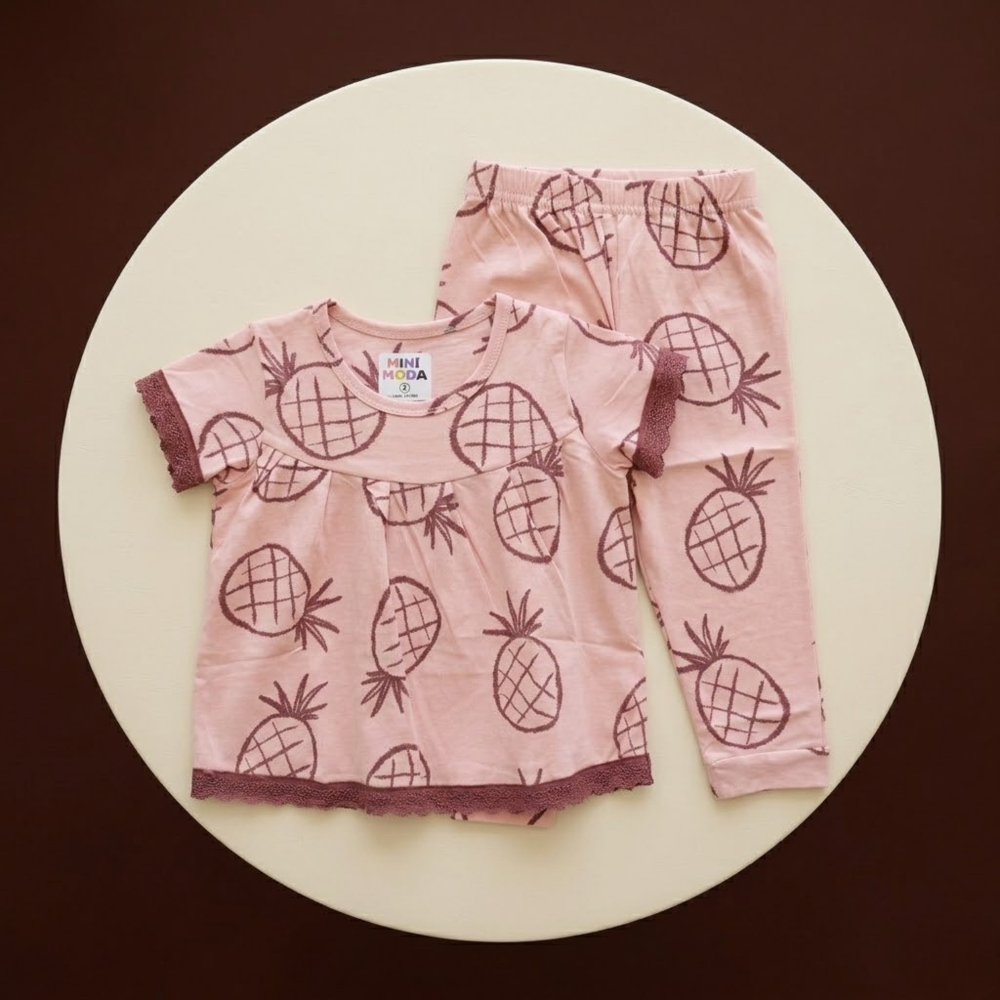 Pineapple Pink Girls H/S Pajamas