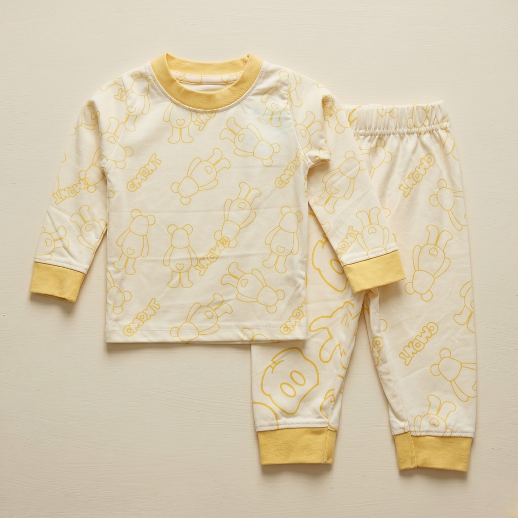 Omont Yellow Kids L/S Pajamas