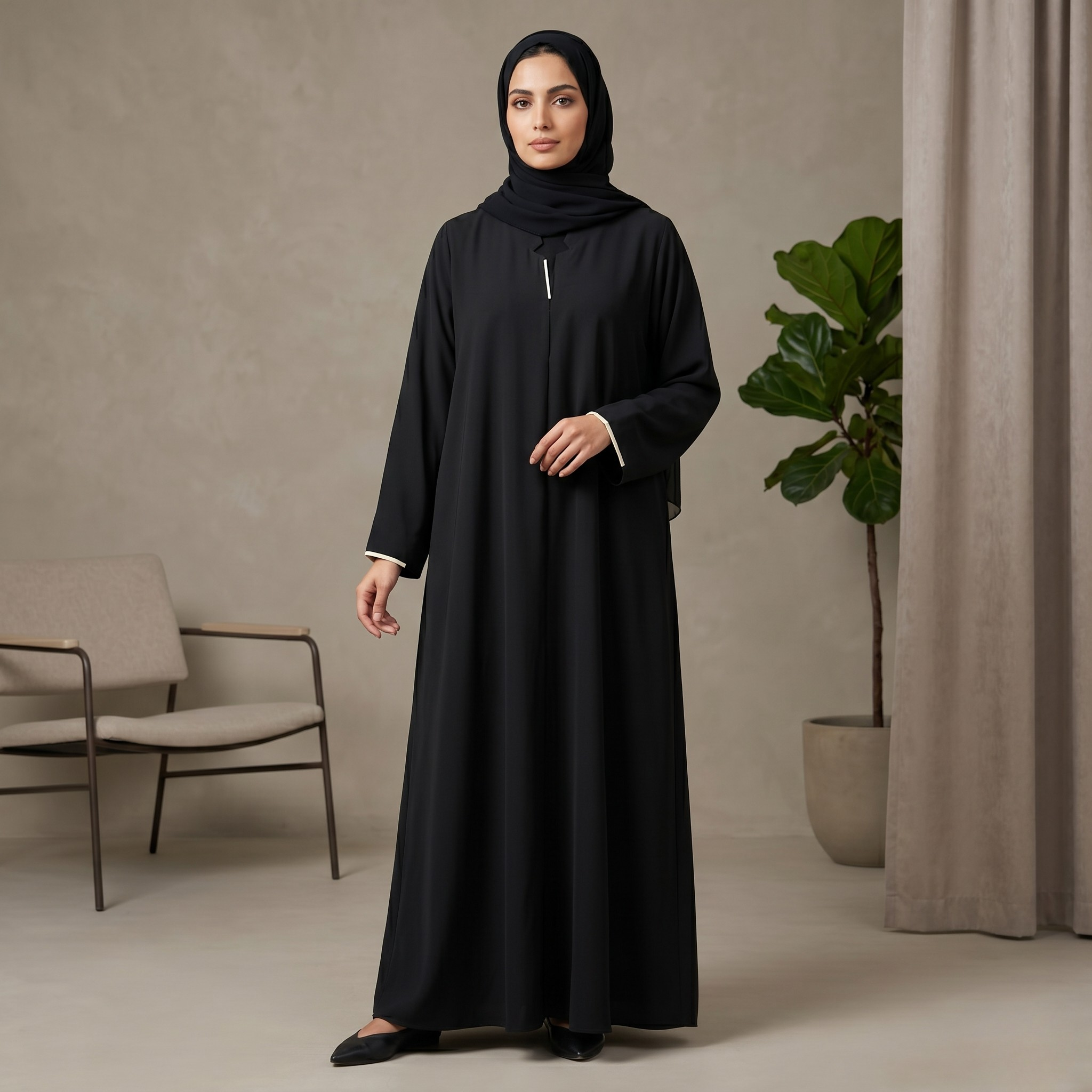 مانتو رقبة عالية M272