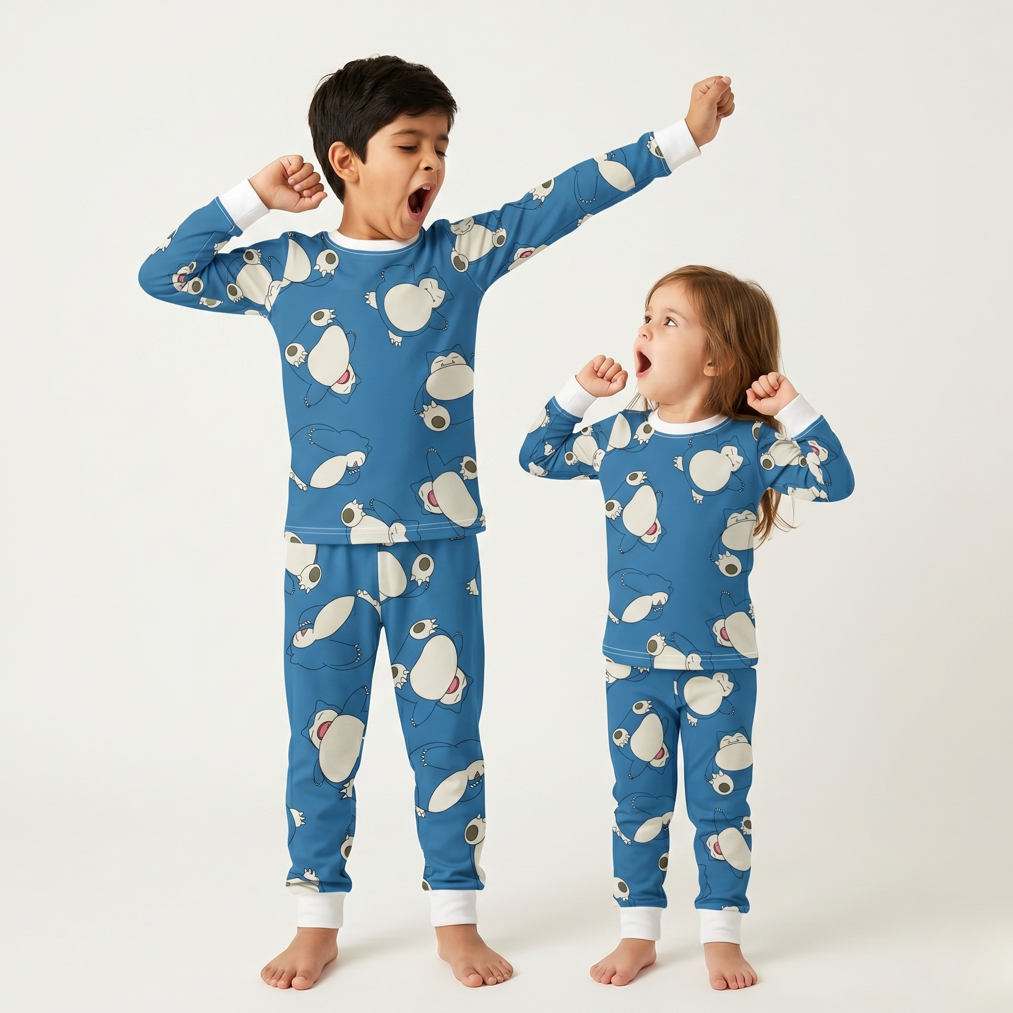 Sleepy Snorlax Kids L/S Pajamas