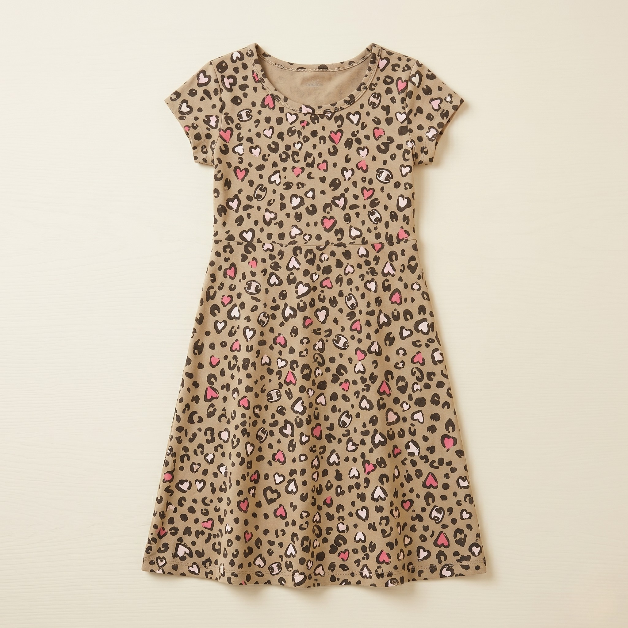 Girls Frock Hearts Print