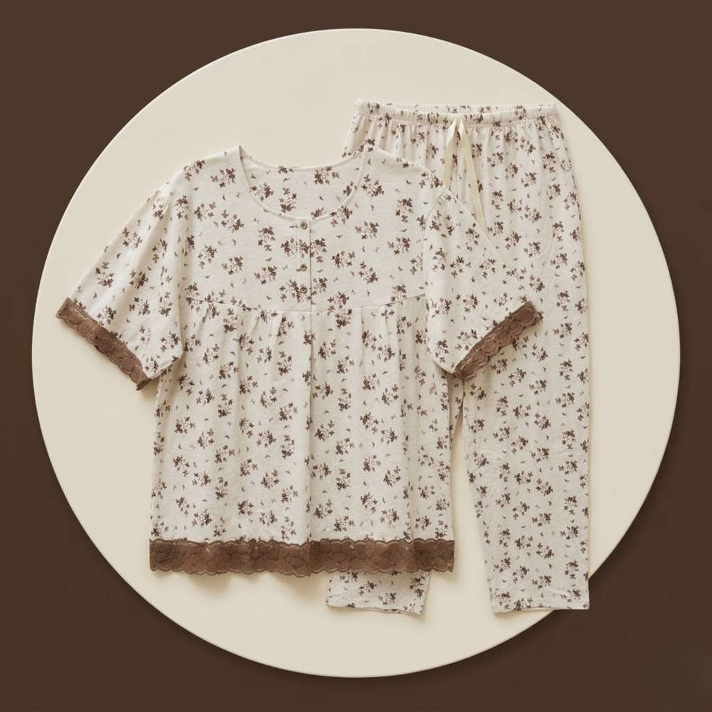 Womens Cotton Pyjama Set LS-108/J-43
