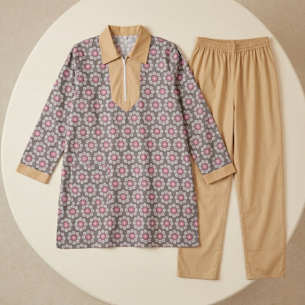 Printed Khaddama 2Pcs L/S Jumbo 001