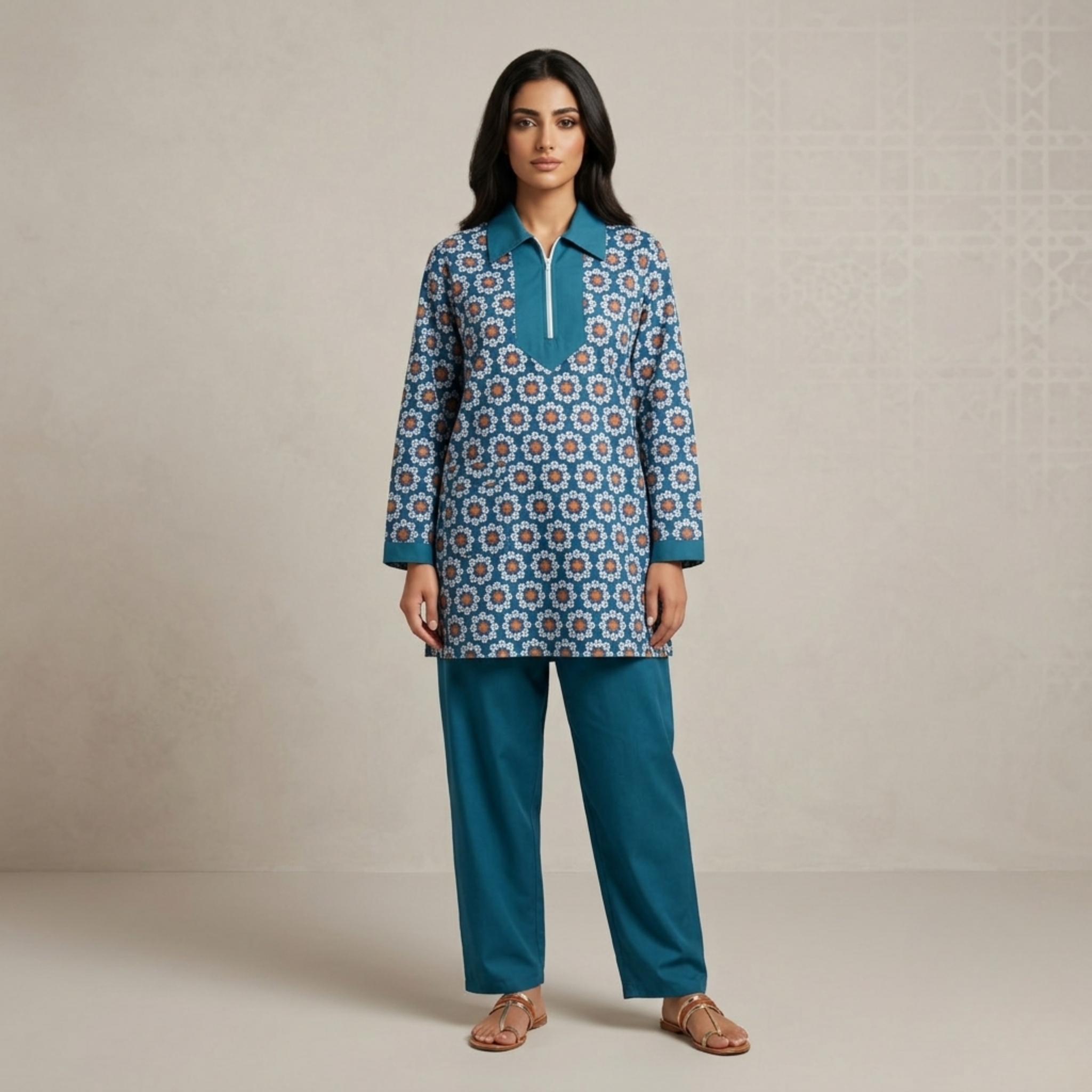 Printed Khaddama 2Pcs L/S Jumbo 001