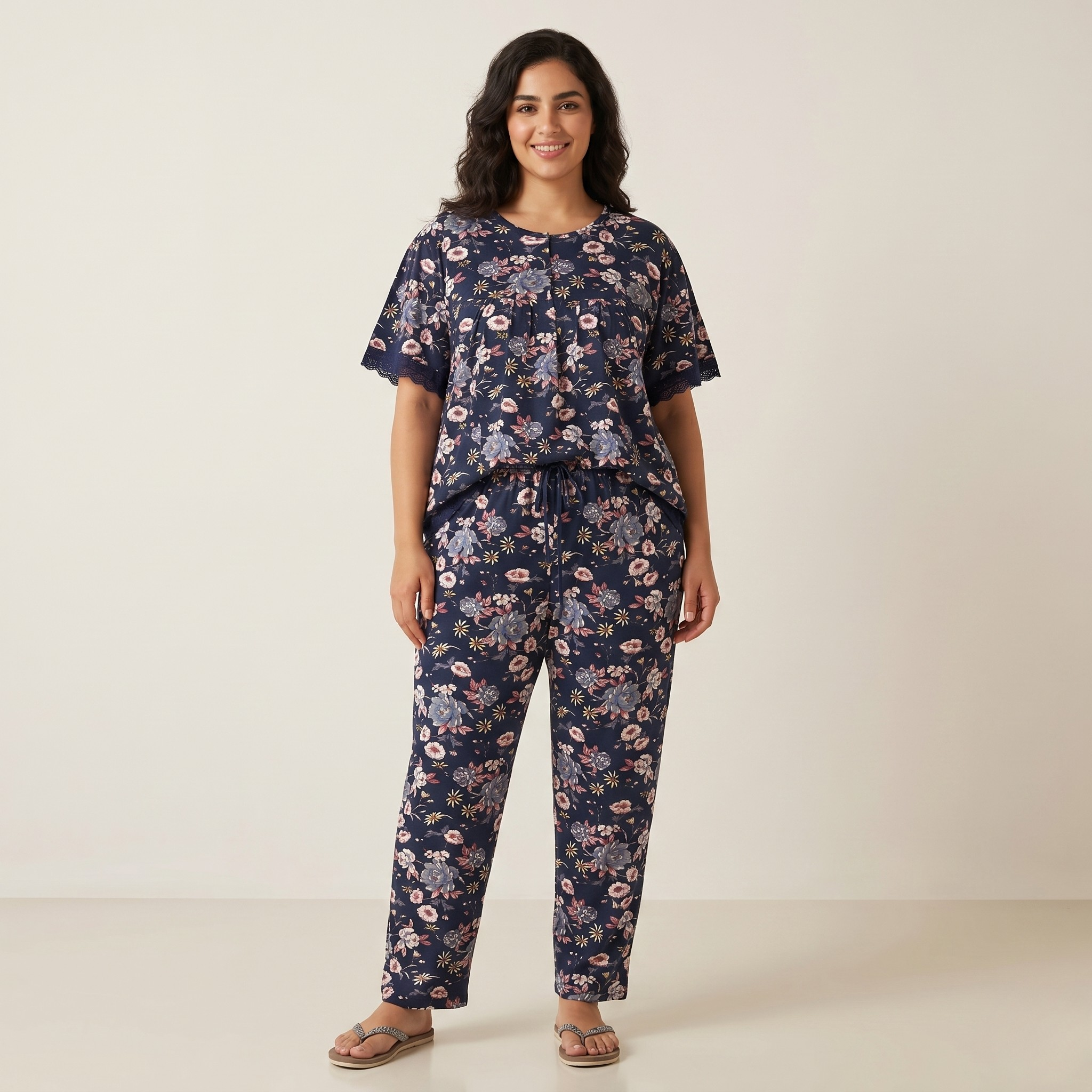 Womens Cotton Pyjama Set LS-78/J-43