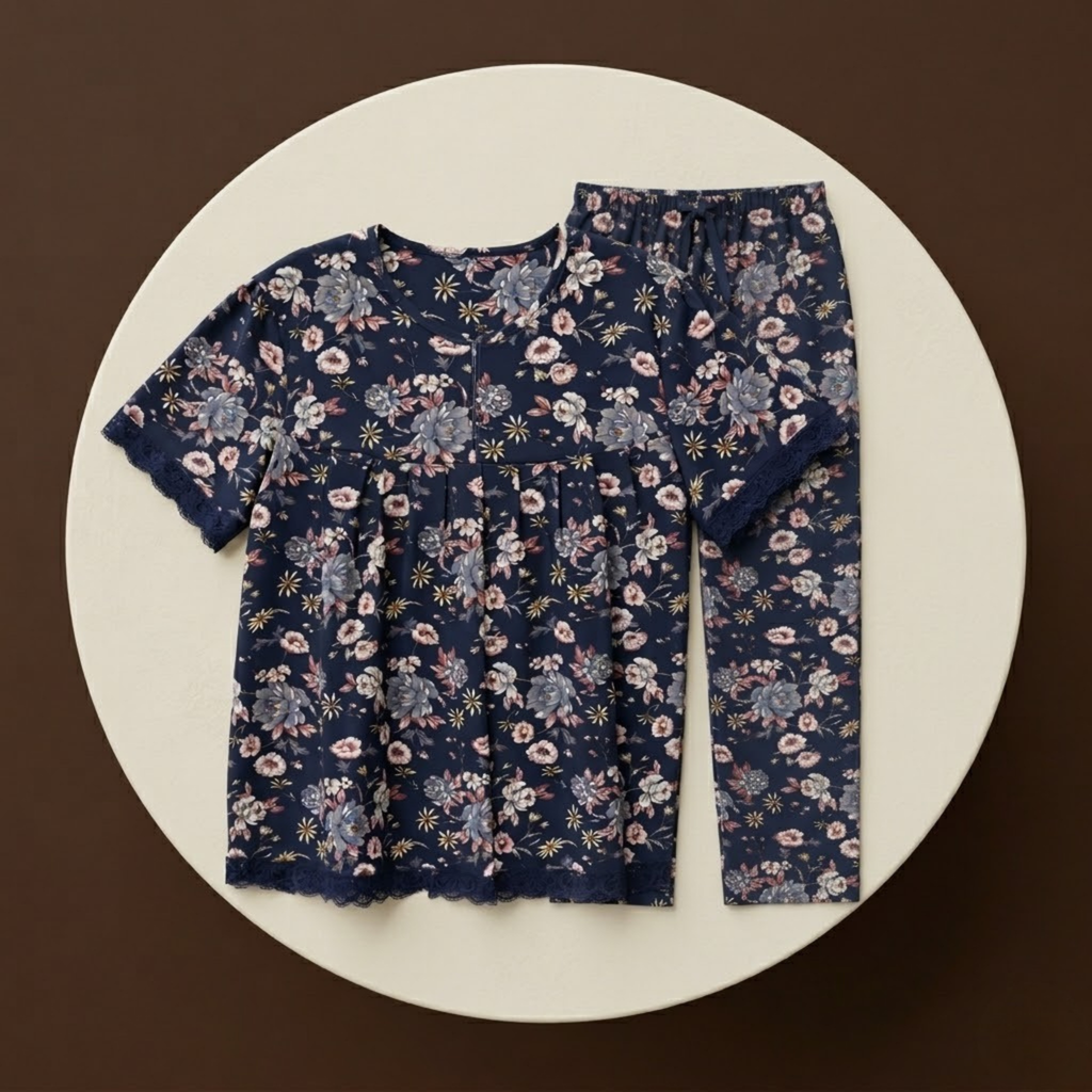 Womens Cotton Pyjama Set LS-78/J-43