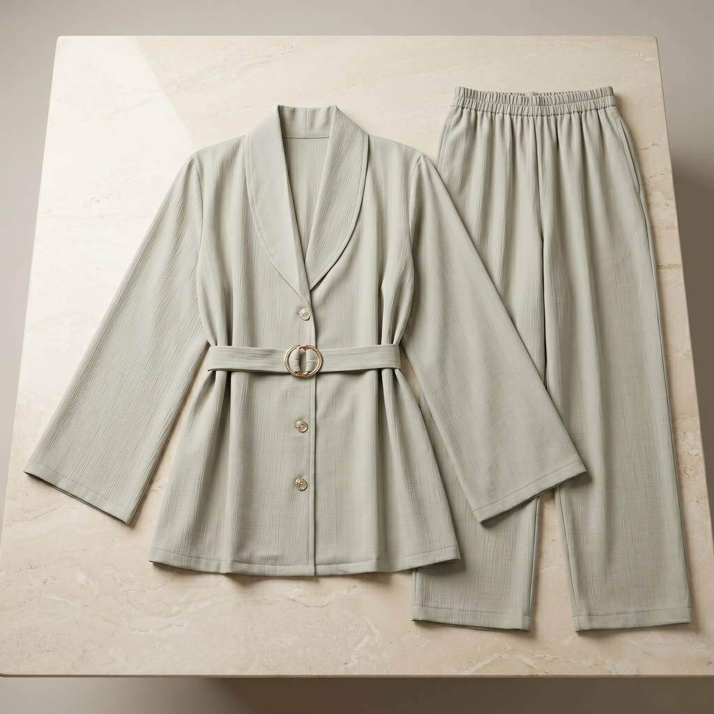 Womens L/S Shirt & Pant Set 7093