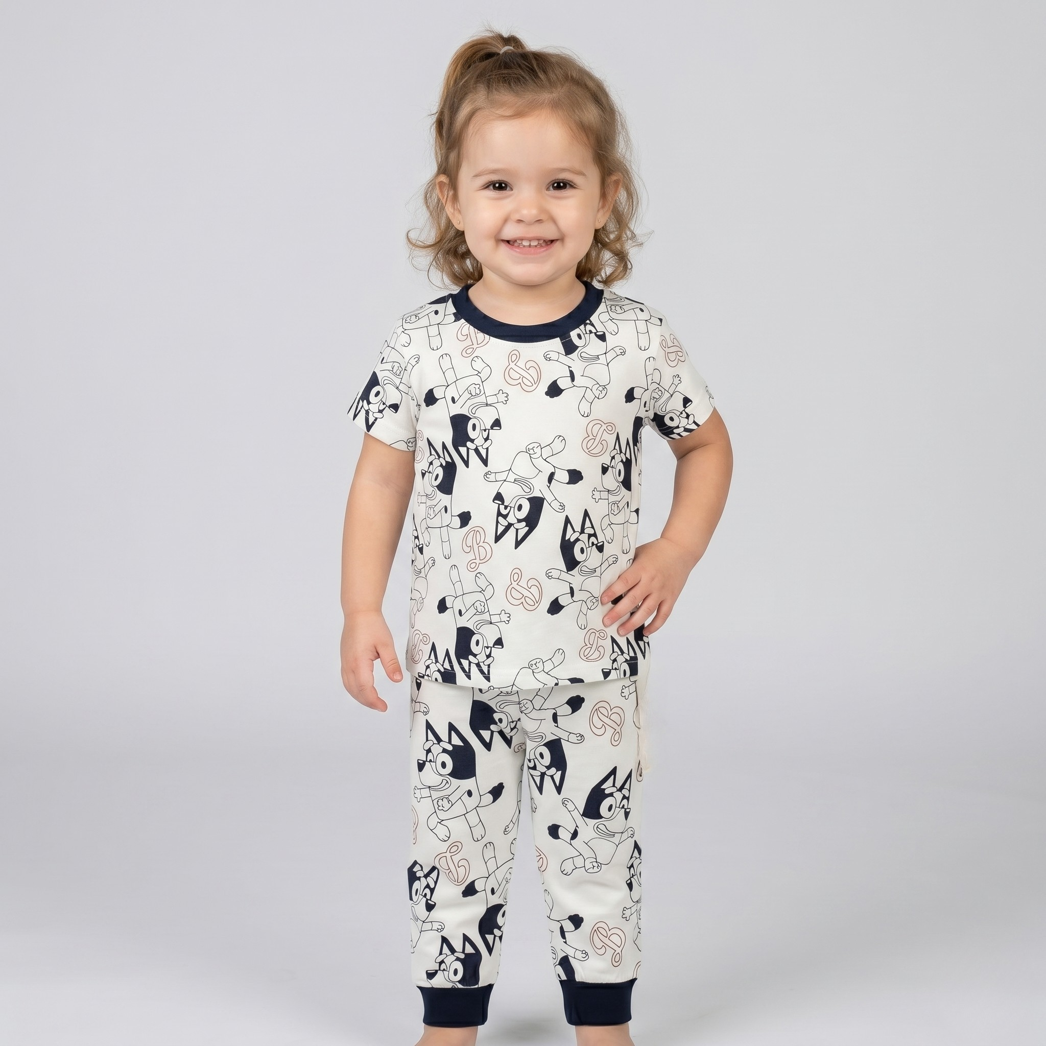 Bluey White H/S Pajamas