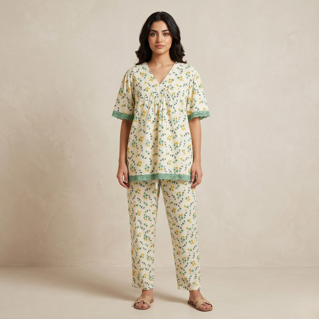 Womens Cotton Pyjama Set LS-112/J-37