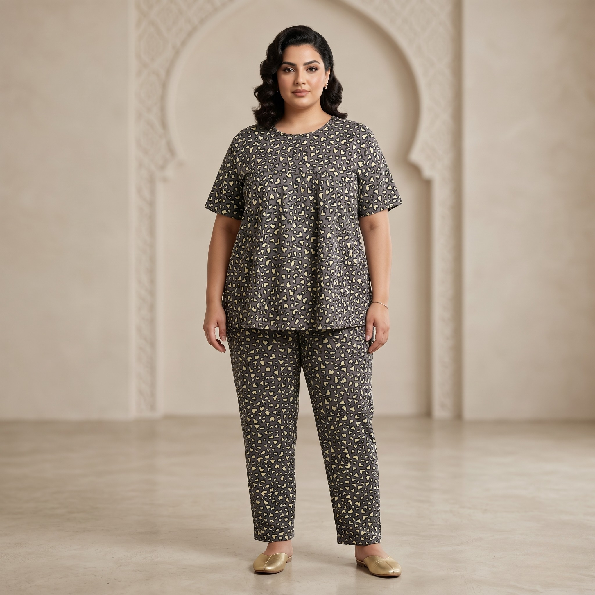 Womens Cotton Pyjama Set LS-82/J-45