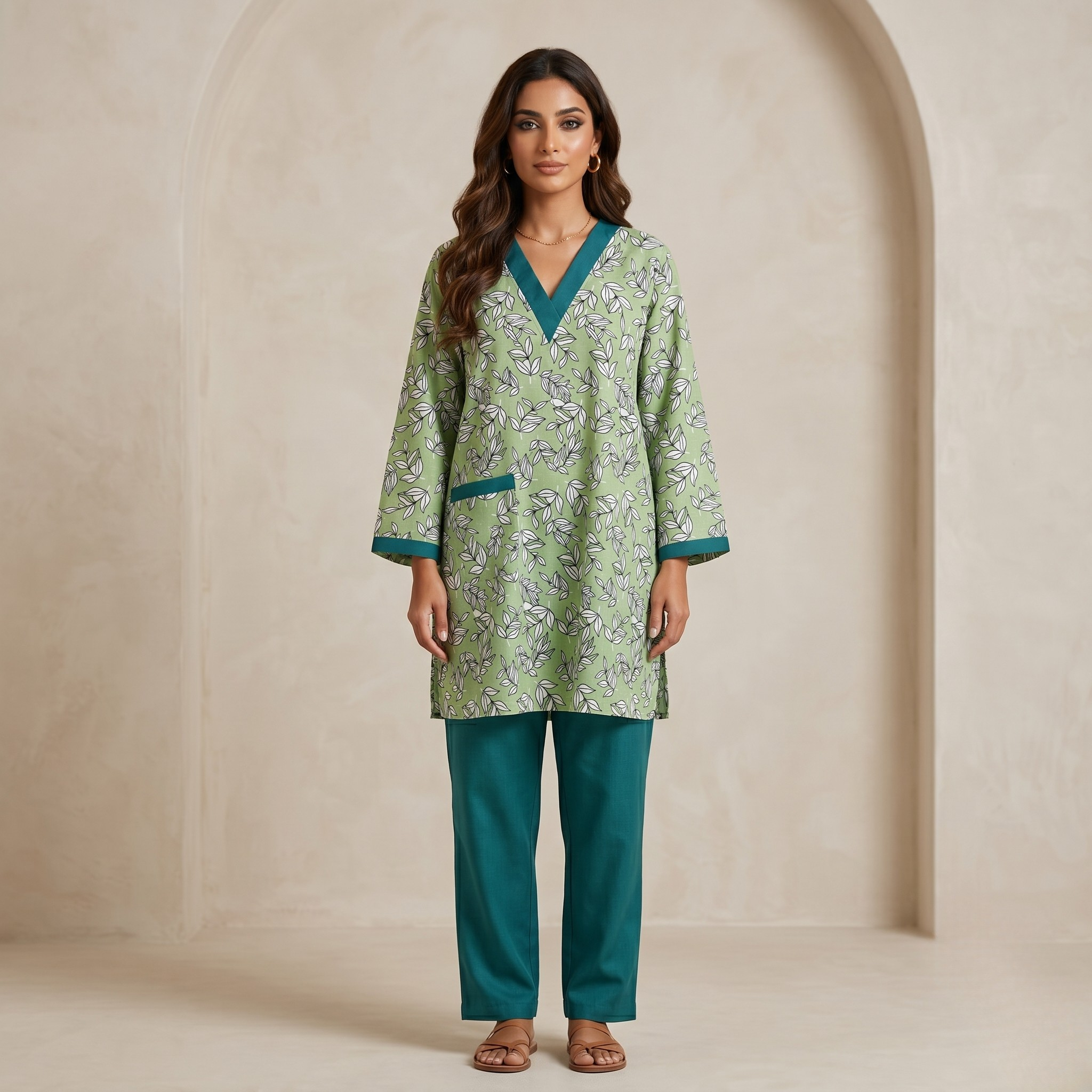 Printed Khaddama 2Pcs L/S Jumbo 016