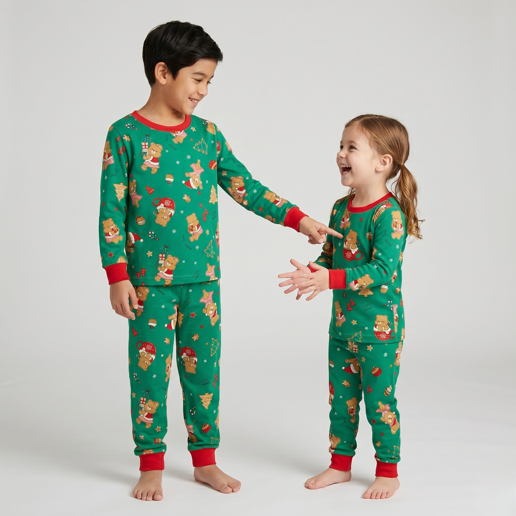 Teddy Christmas Kids L/S Pajamas